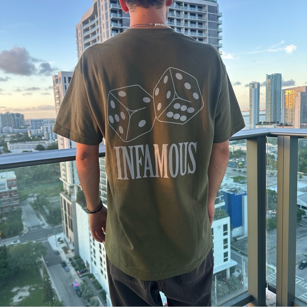 Infamous Dice Shirt 
Military Green - Picture 5 of 9